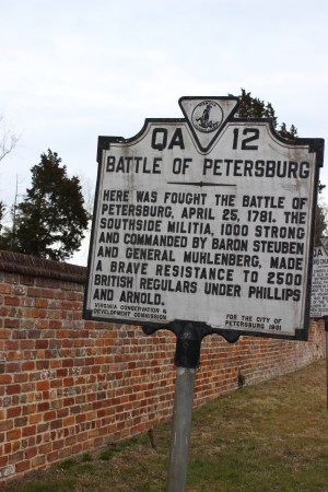 One of the few signs that commemorate the 1781 engagement 