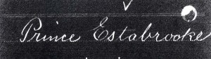 Prince Estabrook Service Record for June 1775