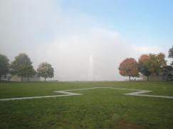 Outline of the French Fort Duquesne, with the Forks of the Ohio in the distance
