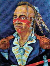 Shawnee war chief Blue Jacket.