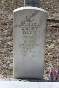 Samuel Emory Davis's Toombstone