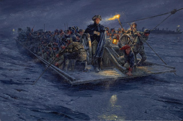 Mort Kunstler painting of the "Crossing of the Delaware"