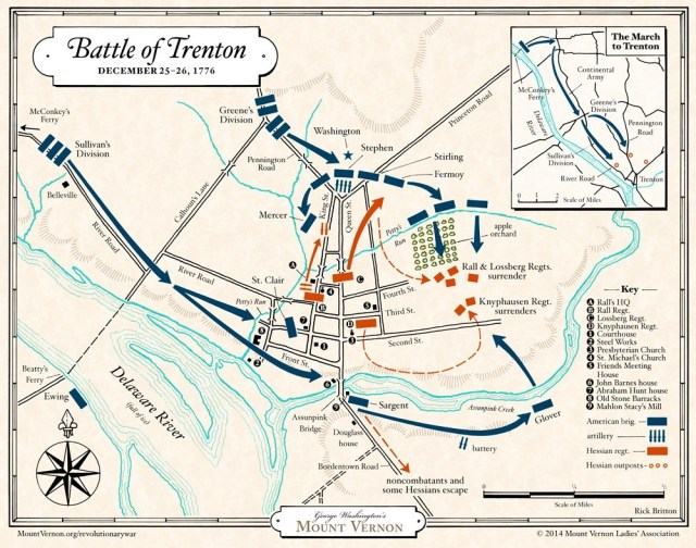 Battle of Trenton map courtesy George Washington’s Mount Vernon