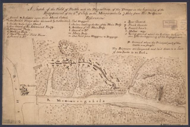 Monongaela Battle (Library of Congress)
