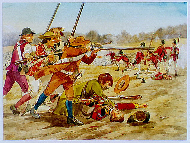 Lieutenant CFighting between soldiers from Tarleton's Legion (British) and Morgan's Army (American Continental).